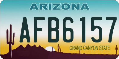 AZ license plate AFB6157