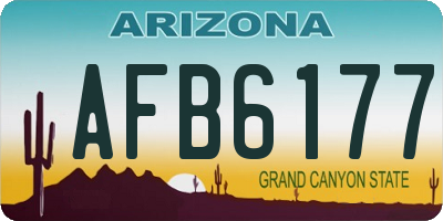 AZ license plate AFB6177