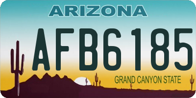 AZ license plate AFB6185