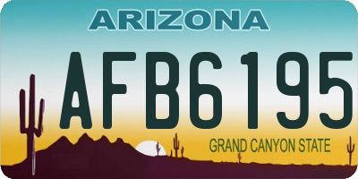 AZ license plate AFB6195
