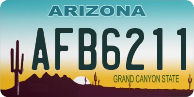 AZ license plate AFB6211