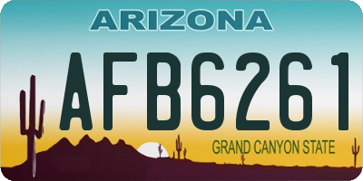 AZ license plate AFB6261