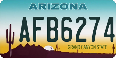 AZ license plate AFB6274