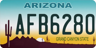 AZ license plate AFB6280