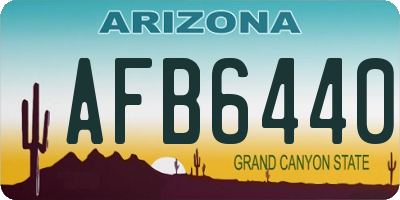 AZ license plate AFB6440