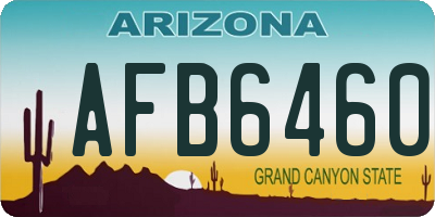 AZ license plate AFB6460