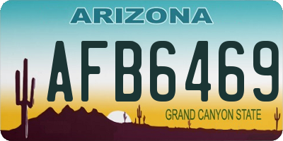 AZ license plate AFB6469
