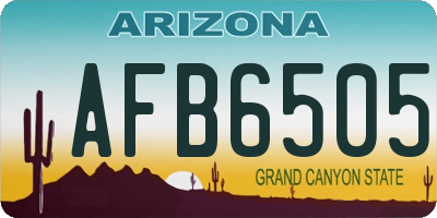 AZ license plate AFB6505