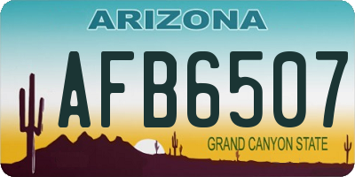 AZ license plate AFB6507