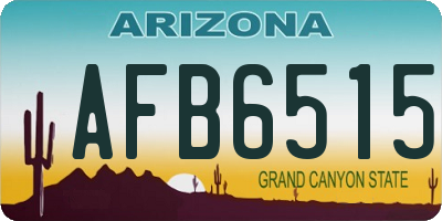 AZ license plate AFB6515