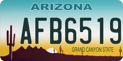 AZ license plate AFB6519