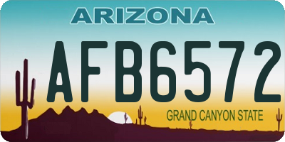 AZ license plate AFB6572