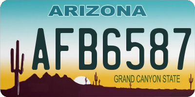 AZ license plate AFB6587