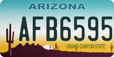 AZ license plate AFB6595