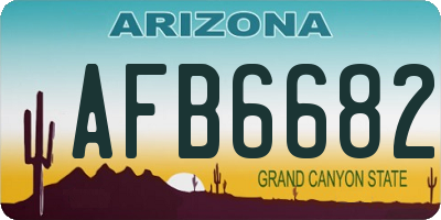 AZ license plate AFB6682