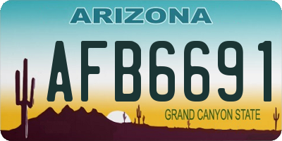 AZ license plate AFB6691