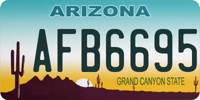 AZ license plate AFB6695