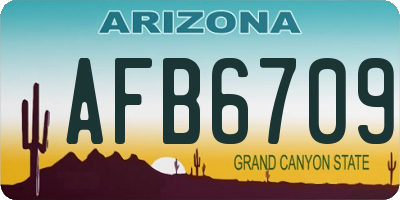 AZ license plate AFB6709