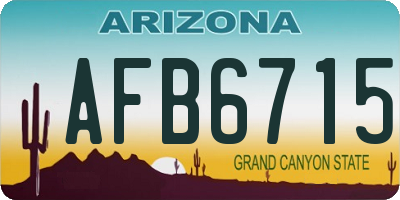 AZ license plate AFB6715
