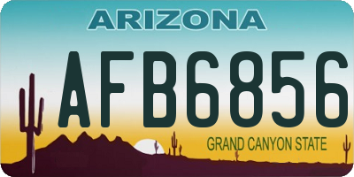 AZ license plate AFB6856
