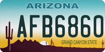 AZ license plate AFB6860