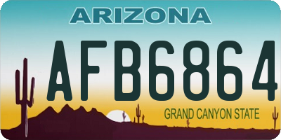 AZ license plate AFB6864