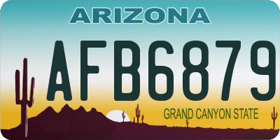 AZ license plate AFB6879