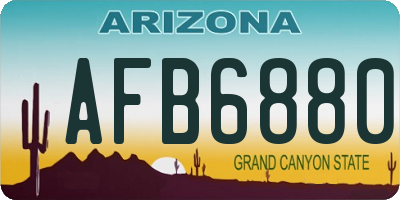 AZ license plate AFB6880