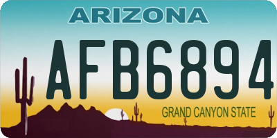 AZ license plate AFB6894