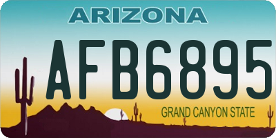 AZ license plate AFB6895