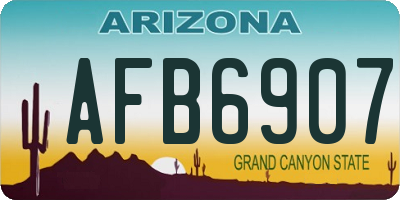 AZ license plate AFB6907