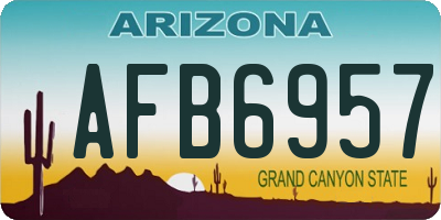 AZ license plate AFB6957