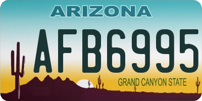 AZ license plate AFB6995