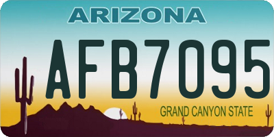 AZ license plate AFB7095
