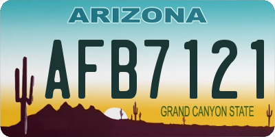 AZ license plate AFB7121