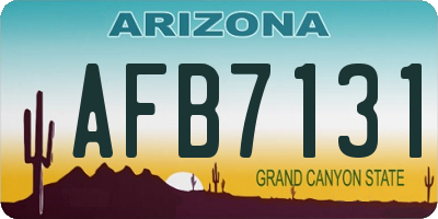 AZ license plate AFB7131