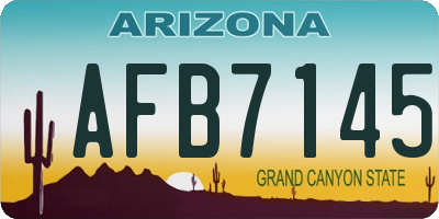 AZ license plate AFB7145
