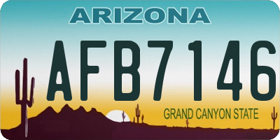 AZ license plate AFB7146