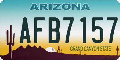 AZ license plate AFB7157