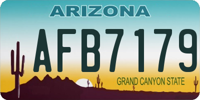 AZ license plate AFB7179