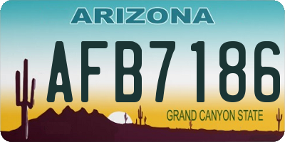 AZ license plate AFB7186
