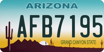 AZ license plate AFB7195