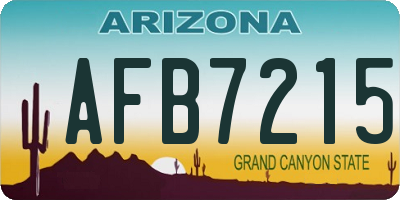 AZ license plate AFB7215