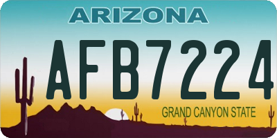 AZ license plate AFB7224