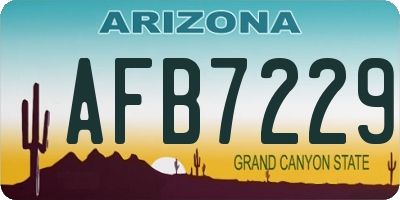 AZ license plate AFB7229