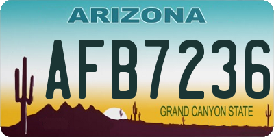 AZ license plate AFB7236