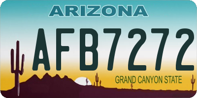 AZ license plate AFB7272