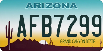 AZ license plate AFB7299