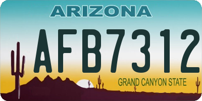 AZ license plate AFB7312