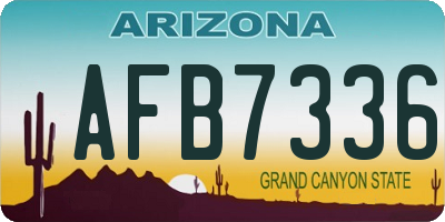 AZ license plate AFB7336